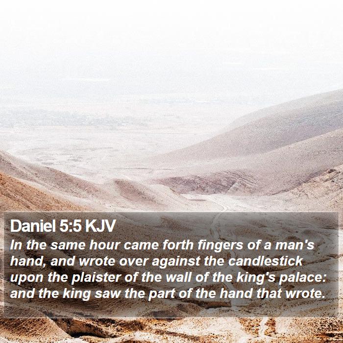 Daniel 5:5 KJV Bible Study