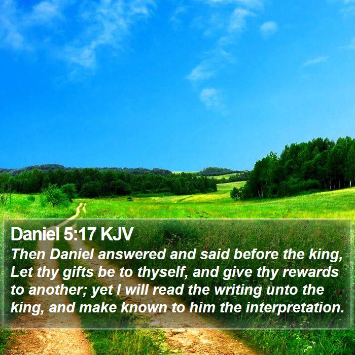 Daniel 5:17 KJV Bible Study