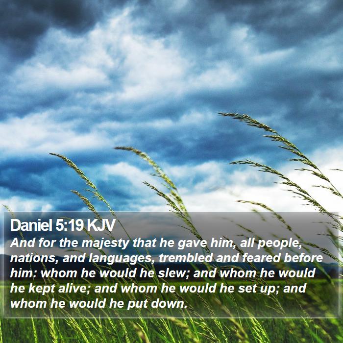 Daniel 5:19 KJV Bible Study