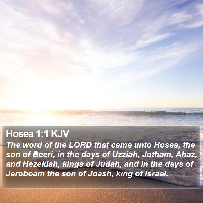 Hosea 1:1 KJV Bible Study