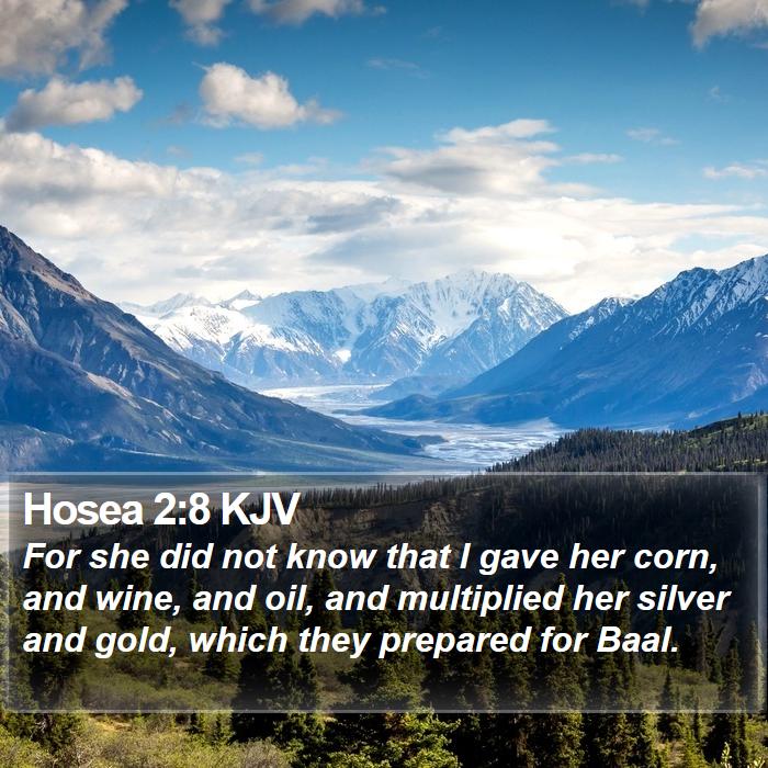 Hosea 2:8 KJV Bible Study