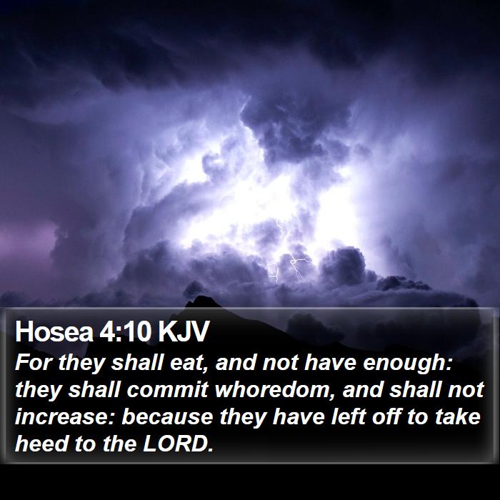 Hosea 4:10 KJV Bible Study