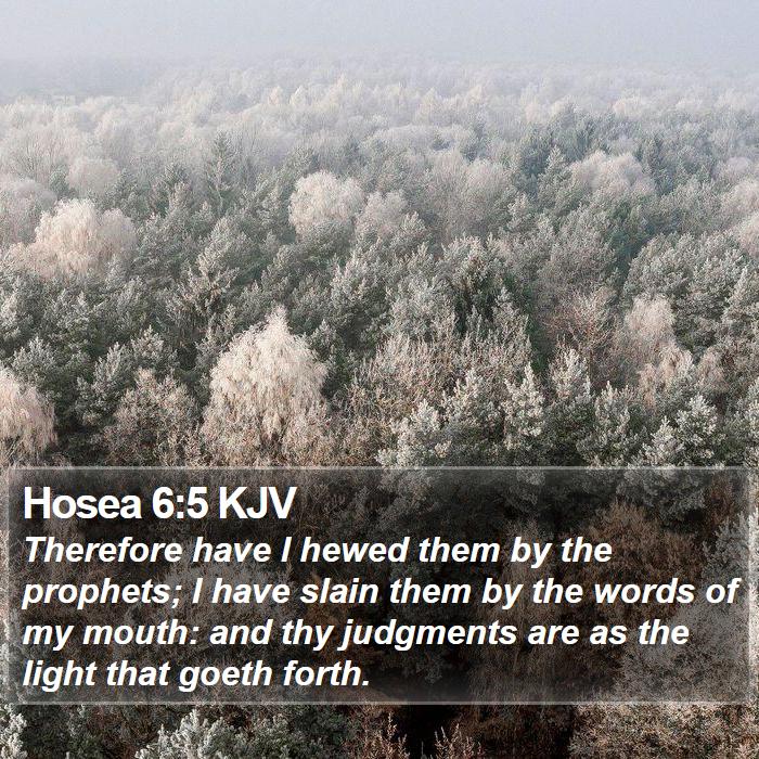 Hosea 6:5 KJV Bible Study