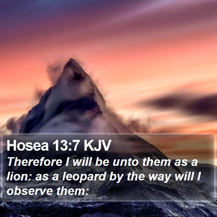 Hosea 13:7 KJV Bible Study