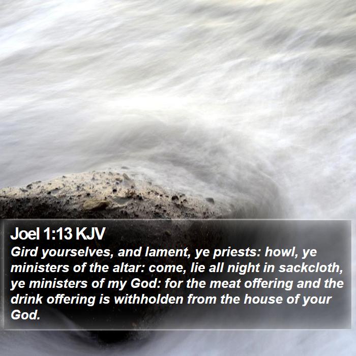 Joel 1:13 KJV Bible Study