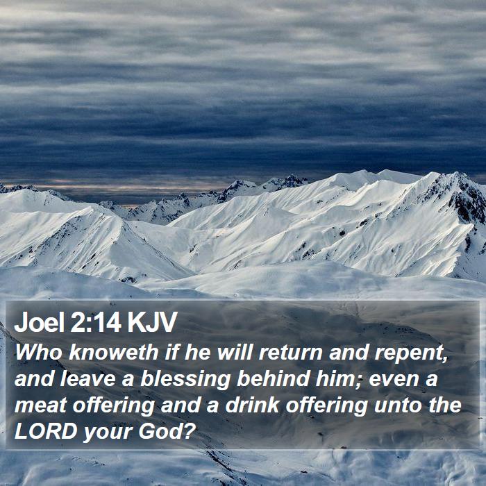 Joel 2:14 KJV Bible Study