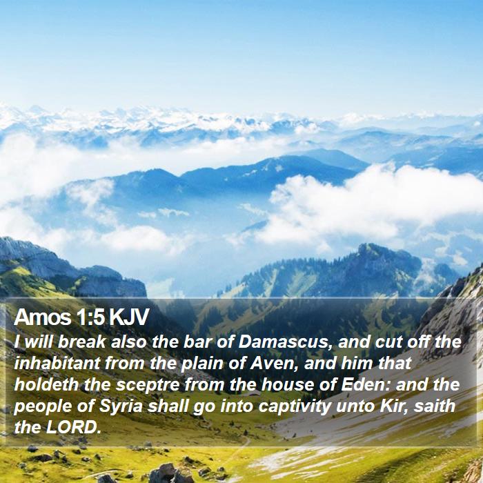 Amos 1:5 KJV Bible Study