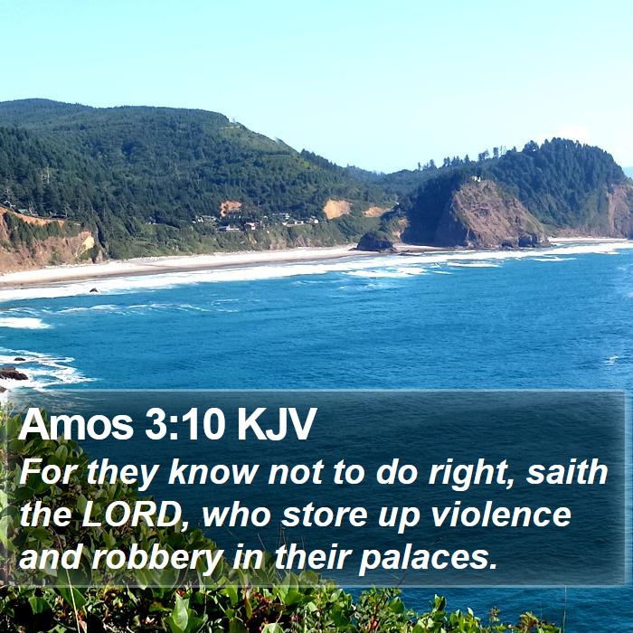 Amos 3:10 KJV Bible Study