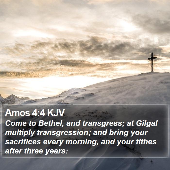 Amos 4:4 KJV Bible Study