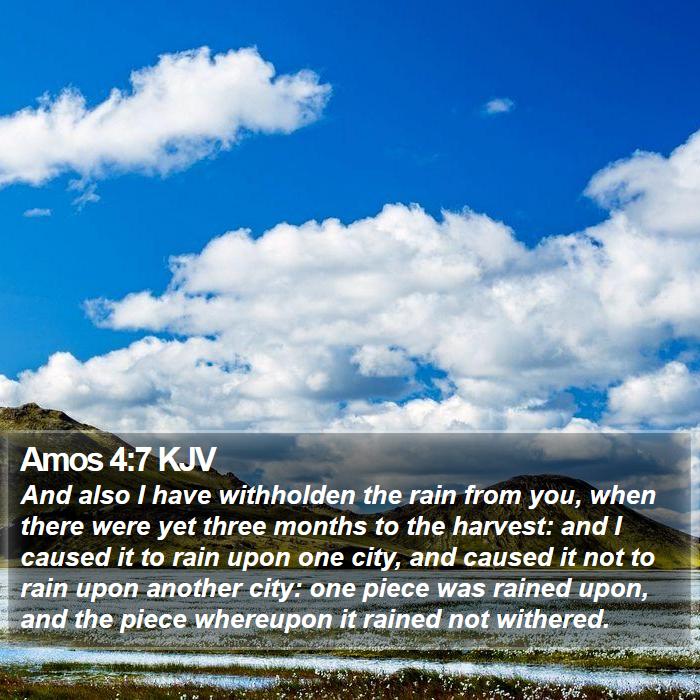 Amos 4:7 KJV Bible Study