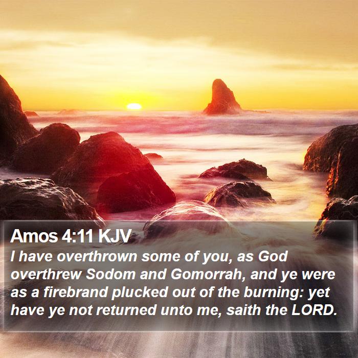 Amos 4:11 KJV Bible Study