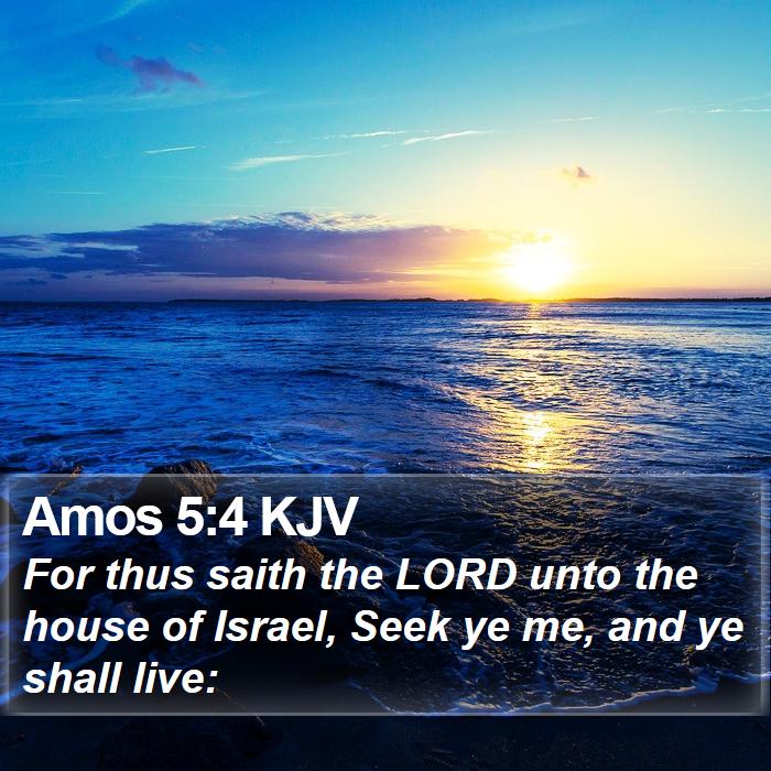 Amos 5:4 KJV Bible Study