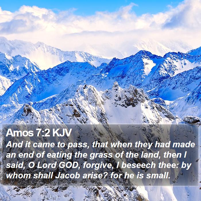 Amos 7:2 KJV Bible Study