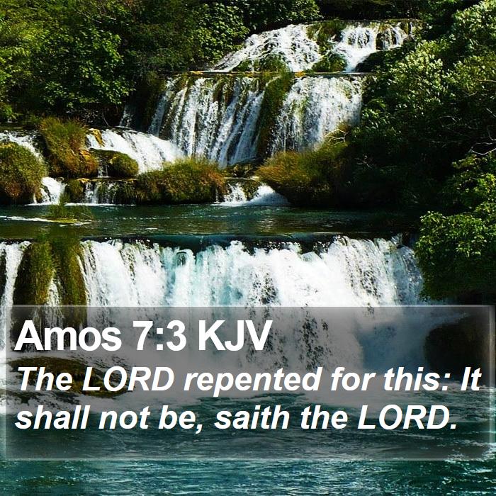 Amos 7:3 KJV Bible Study