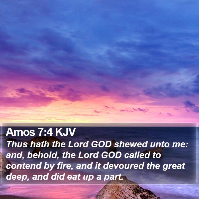 Amos 7:4 KJV Bible Study