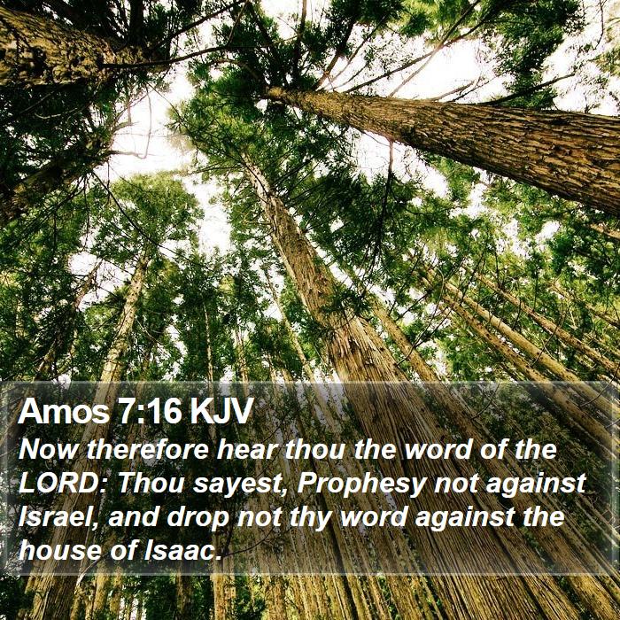 Amos 7:16 KJV Bible Study