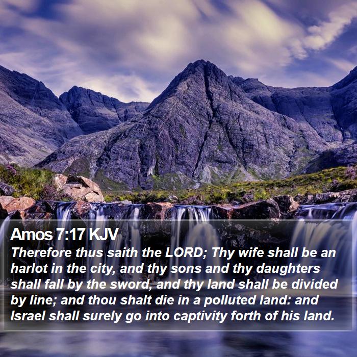 Amos 7:17 KJV Bible Study