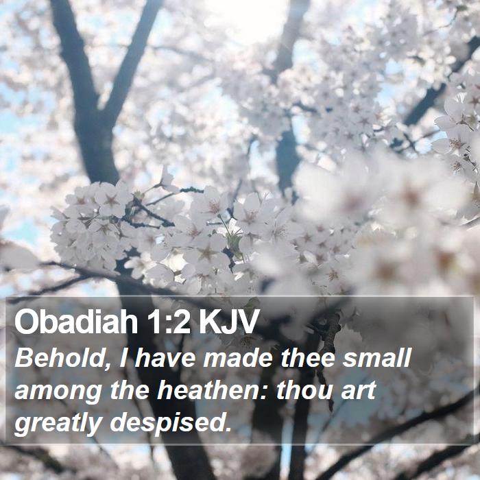 Obadiah 1:2 KJV Bible Study