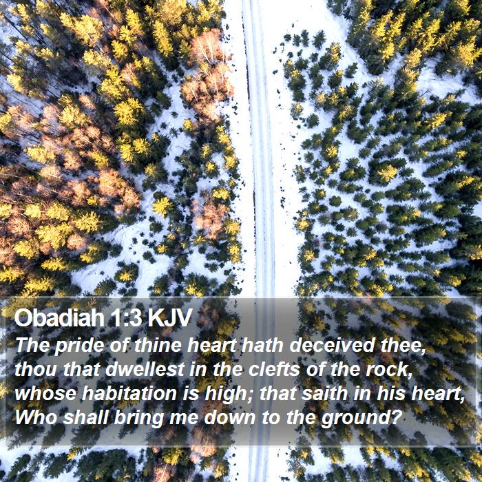 Obadiah 1:3 KJV Bible Study