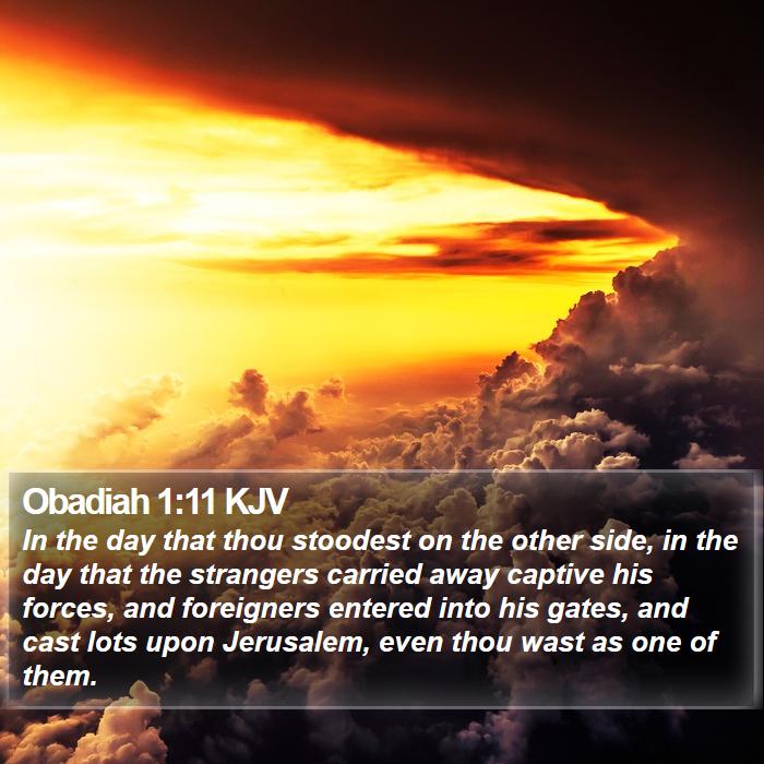 Obadiah 1:11 KJV Bible Study