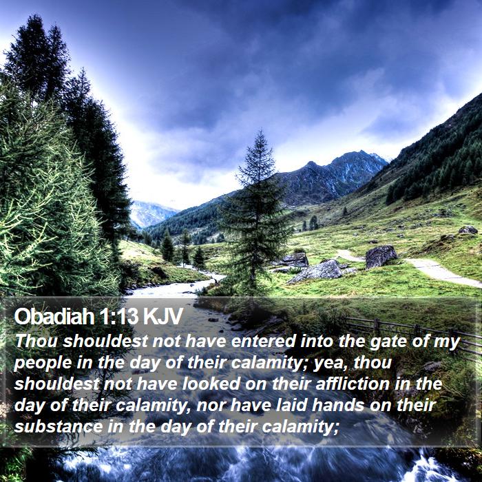 Obadiah 1:13 KJV Bible Study