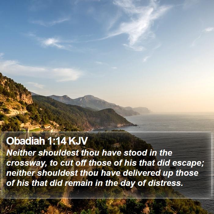 Obadiah 1:14 KJV Bible Study