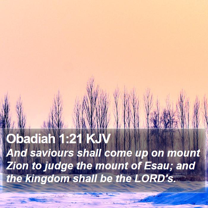 Obadiah 1:21 KJV Bible Study