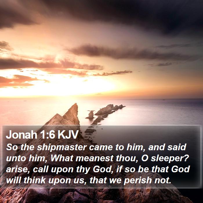 Jonah 1:6 KJV Bible Study