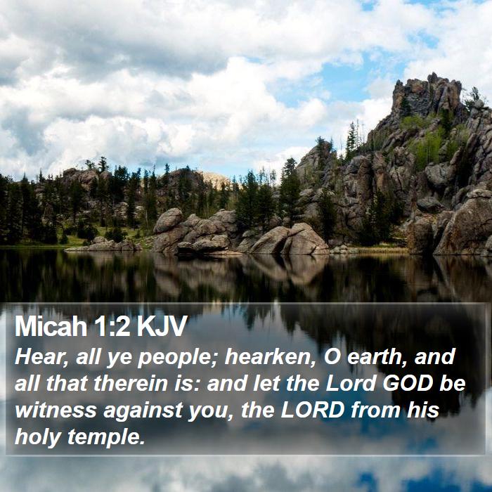 Micah 1:2 KJV Bible Study