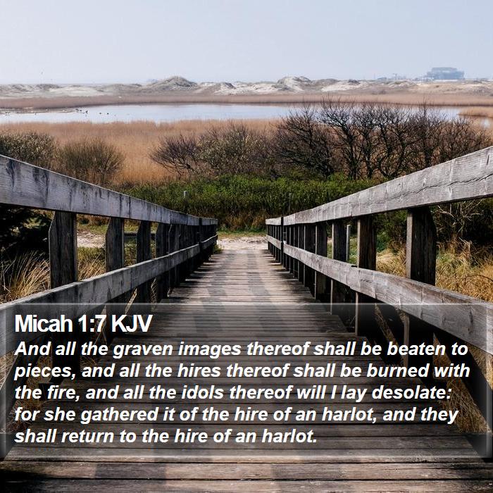 Micah 1:7 KJV Bible Study