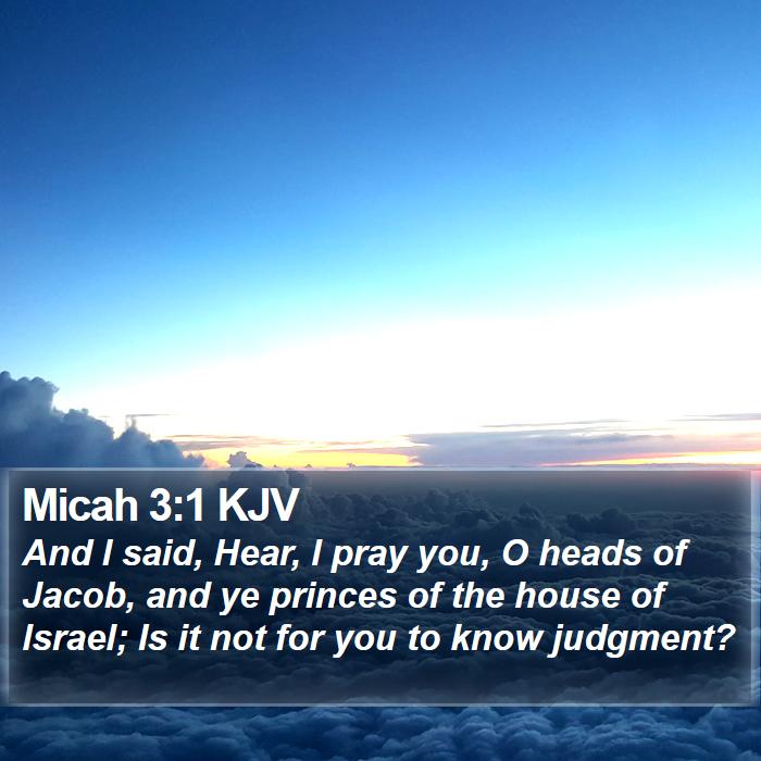 Micah 3:1 KJV Bible Study