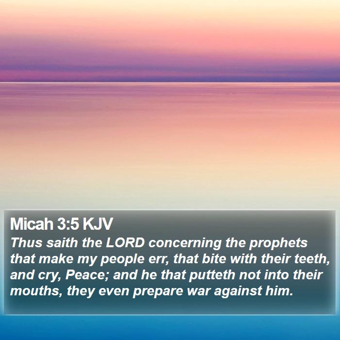 Micah 3:5 KJV Bible Study