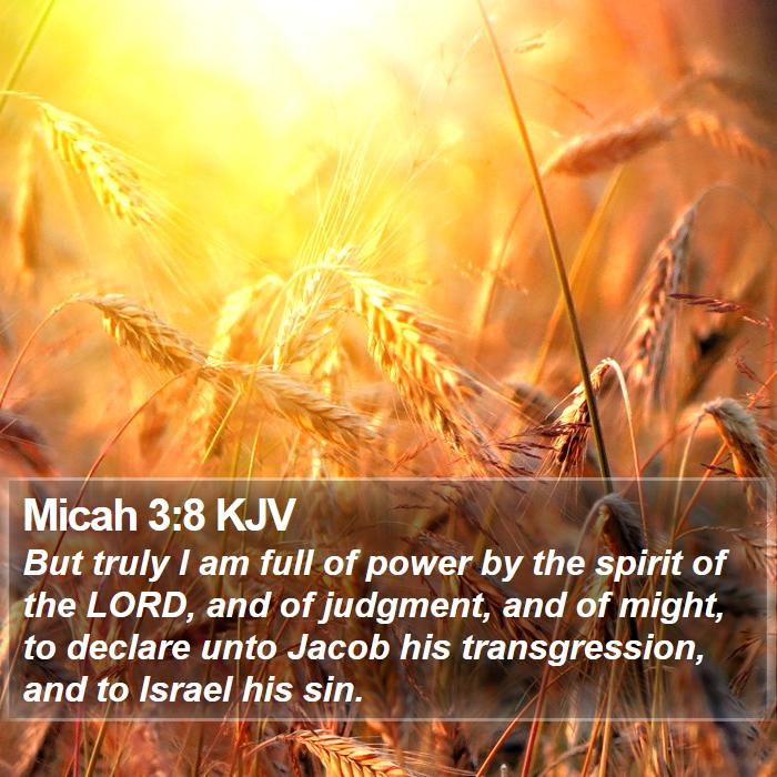 Micah 3:8 KJV Bible Study