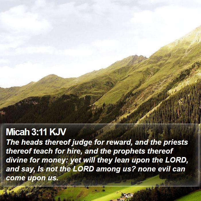 Micah 3:11 KJV Bible Study