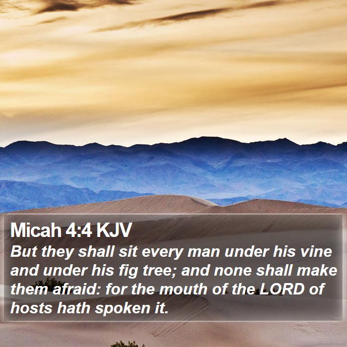 Micah 4:4 KJV Bible Study