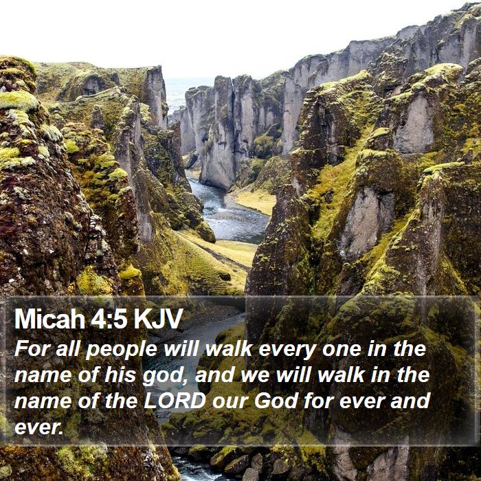 Micah 4:5 KJV Bible Study