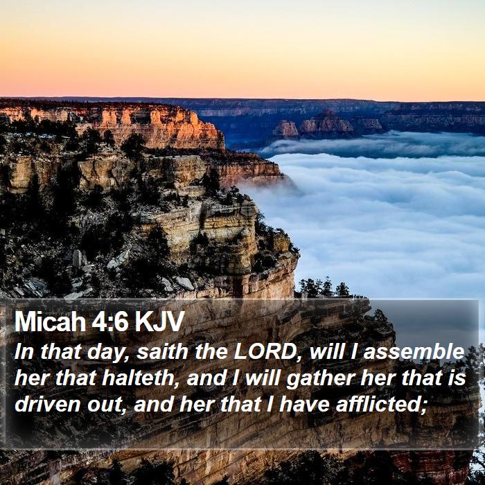 Micah 4:6 KJV Bible Study