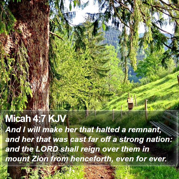 Micah 4:7 KJV Bible Study