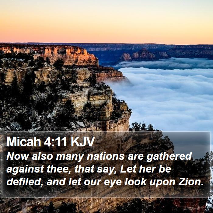 Micah 4:11 KJV Bible Study