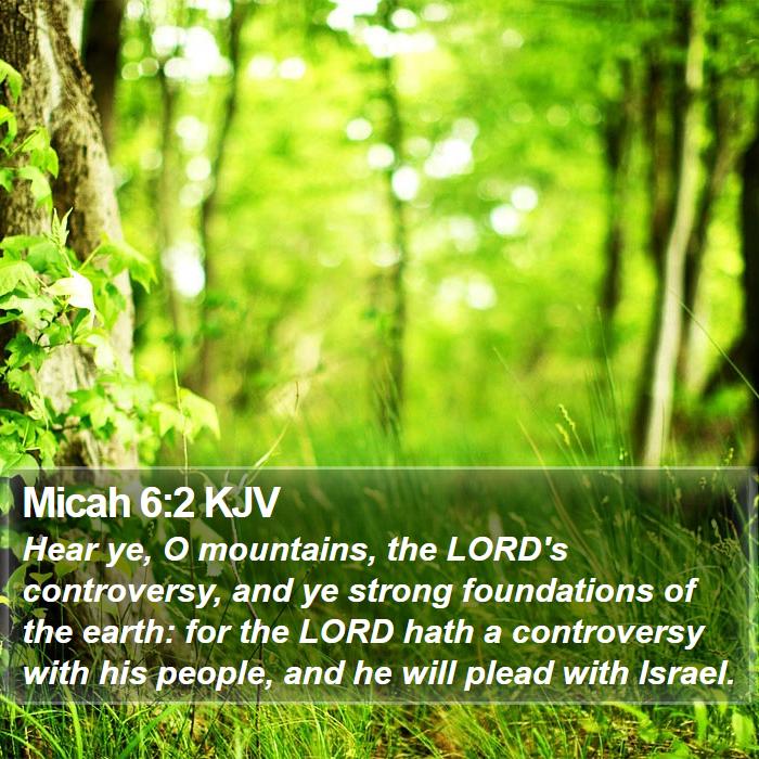 Micah 6:2 KJV Bible Study