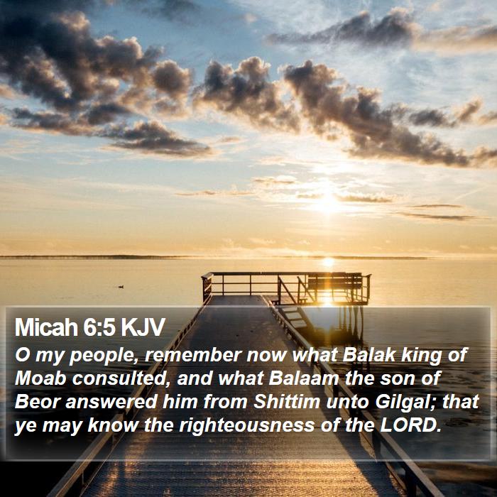 Micah 6:5 KJV Bible Study