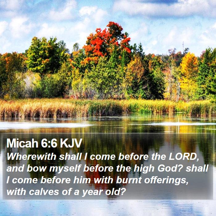 Micah 6:6 KJV Bible Study