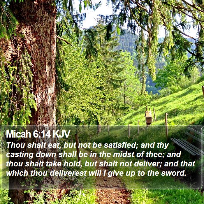 Micah 6:14 KJV Bible Study