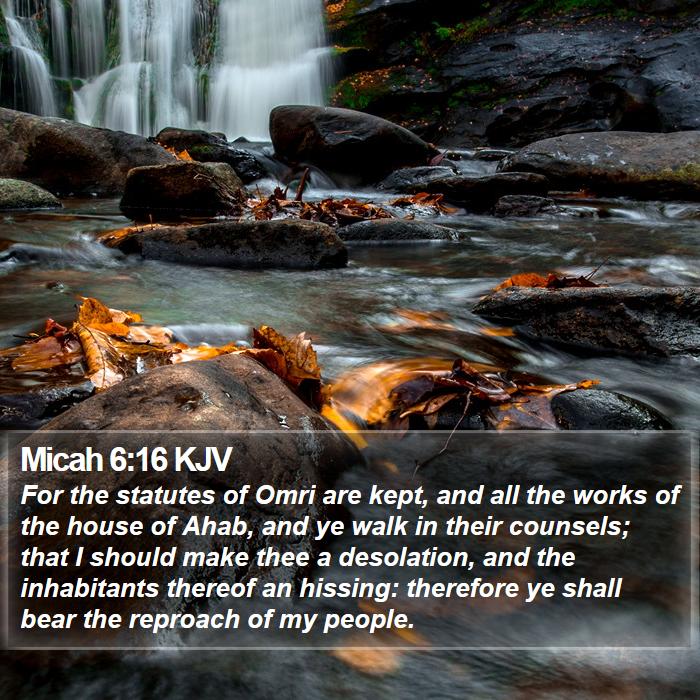 Micah 6:16 KJV Bible Study