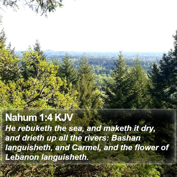 Nahum 1:4 KJV Bible Study