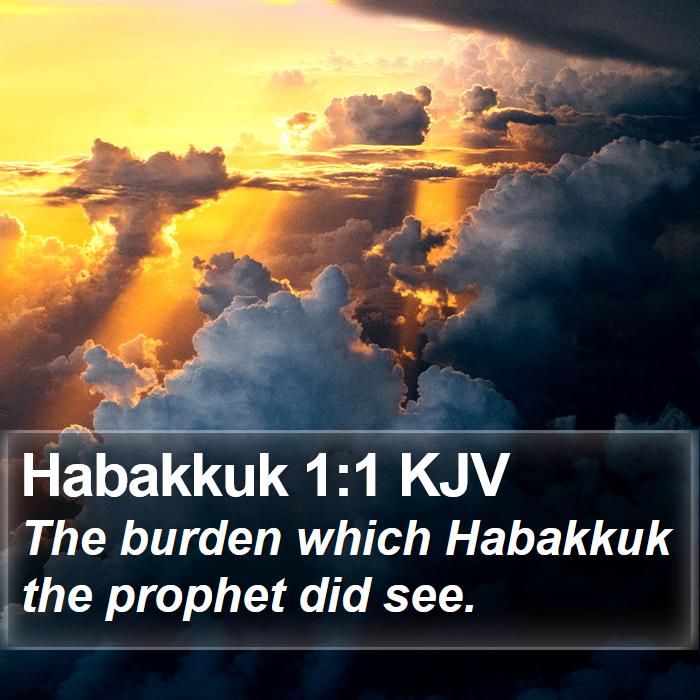 Habakkuk 1:1 KJV Bible Study