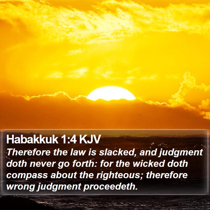 Habakkuk 1:4 KJV Bible Study