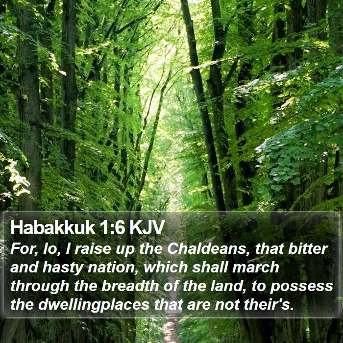 Habakkuk 1:6 KJV Bible Study