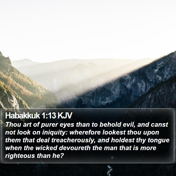 Habakkuk 1:13 KJV Bible Study