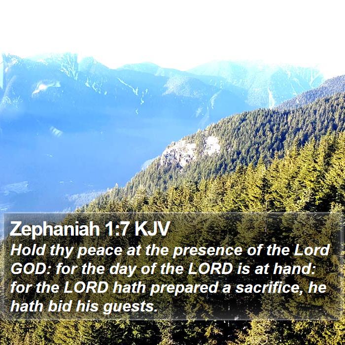 Zephaniah 1:7 KJV Bible Study